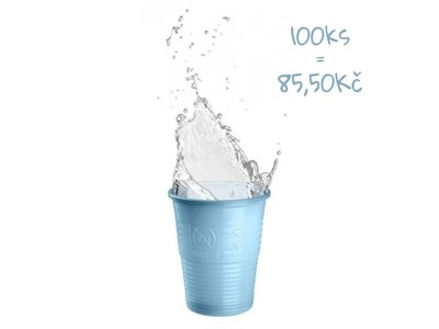 TOP CUPS výplachové kelímky, 180ml, 1500 ks, světle modré