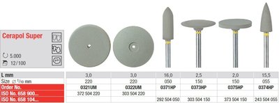 Edenta Lab Exa Cerapol Super - leštiace nástroje na keramiku - 12 ks