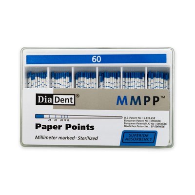 DiaDent Papírové Čepy MMPP 02Taper ISO60 200ks