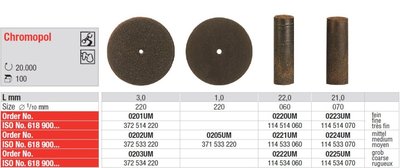 Edenta Lab Chromopol - leštiace nástroje - 100 ks