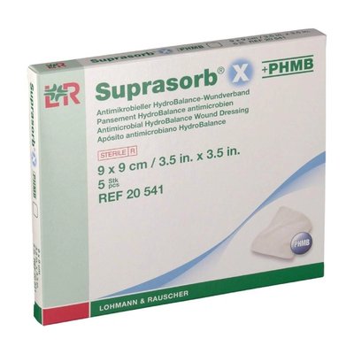 Komprese sterilní Suprasorb X+PHMB 9cm x 9cm (bal.5ks)