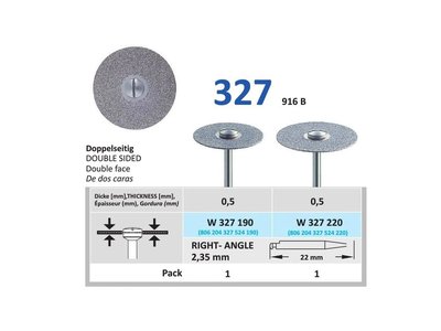Diamantový disk - oboustranně sypaný, W327, průměr 1,9cm, normal