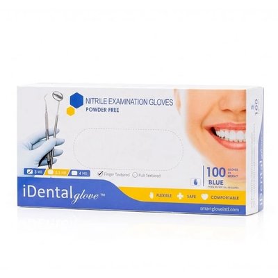 Rękawiczki nitrylowe iDental niebieskie bezpudrowe - WARIANTY