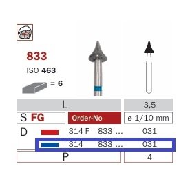 Diaswiss 833 modrá, 6ks/balení - 031 mm