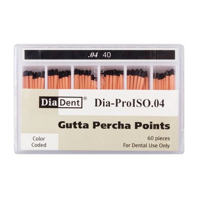 Gutap.čepy DiaDent 040 kalibrované, kón. 4%