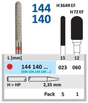 HORICO tvrdokovová fréza - valček zaoblený 6,0 mm