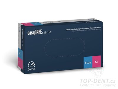Zarys easyCARE vyšetřovací nitrilové rukavice S (6-7) modré, 100ks