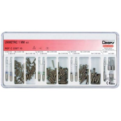 Čepy Unimetric 1,0mm modrá sada