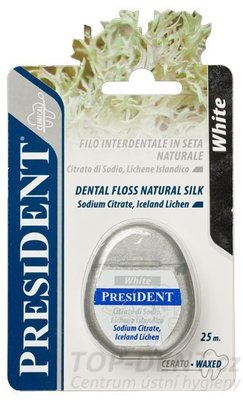 PresiDENT White bělící zubní nit, 25m