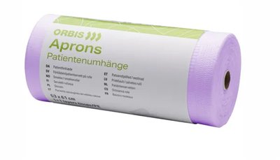ORBIS Roušky pro pacienty v roli vázací, papír/fólie lila, 61x53cm 80útržků
