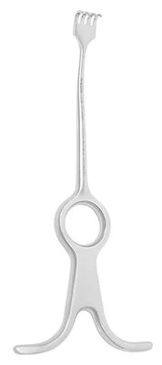 Hák resekční čtyřzubý rovný; 16,4 cm