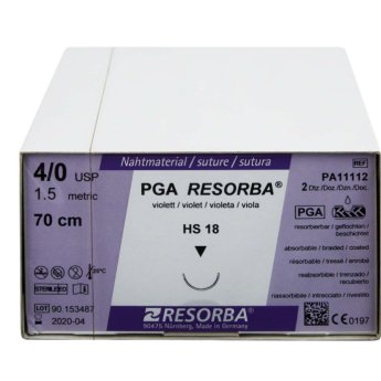ŠITÍ Resorba PGA violet, vstřebatelné EP 2,0 USP 3/0 DS18 1x70cm 24 ks
