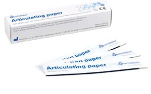 Artikulační papír 40 µm 12×10 listů modročervený proužek