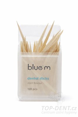 Bluem® dřevěná mezizubní párátka (mint), 120ks