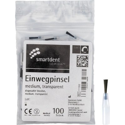 smartdent Aplikační Štěteček Sřední Transparentní Černá 100ks