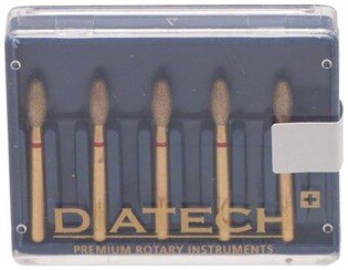 Wiertło diamentowe Diatech Gold G379.314.023-5 F 5szt/op. (płomyk owalny-jajko, czerwony pasek 200037AA)