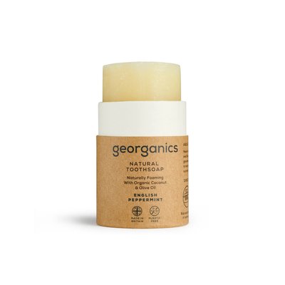 Georganics English Peppermint mýdlo na zuby 60 ml