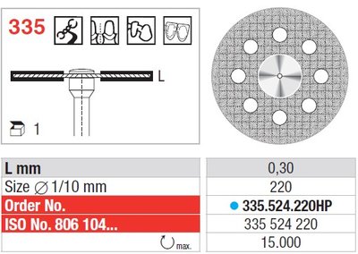 Edenta Lab 335 – Flex diamantový kotúč - 1 ks