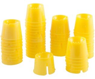 ORBIS Kieliszki jednorazowe żółte 50szt. plastikowe