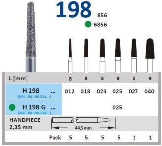 HORICO diamantové vrtáky - kónus zaoblený ISO25