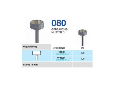 Diamantový brousek - kolečko Ø 10mm, normal - DOPRODEJ