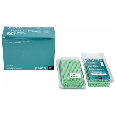 Points - aplikátory, 100ks jemné světle zelené