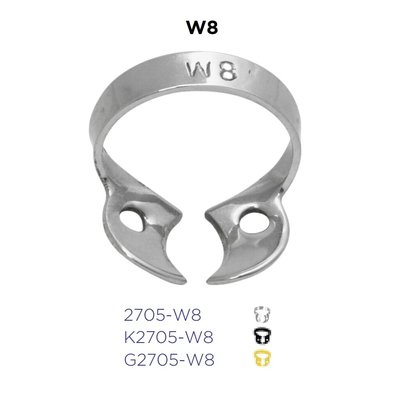 Kofferdamová spona W8 - horní molar