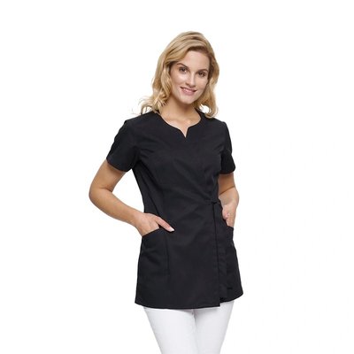 Dámská blůza se zavazováním na boku, černá - 46/48