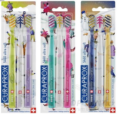 Curaprox Ultra Soft 5460 zubní kartáček 3v1 WINTER Gutierrez, 3ks