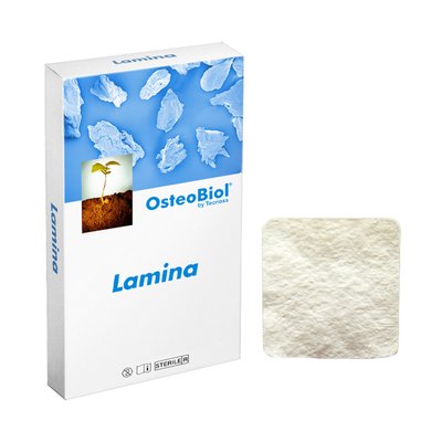 OsteoBiol Soft Cortical Lamina 1 Blister DRIED/FINE 25x25x0.5mm (+- 1 mm) porcine -prasečí
