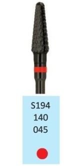 HORICO tvrdokovová fréza čierna - kónus zaoblený 4,5 mm