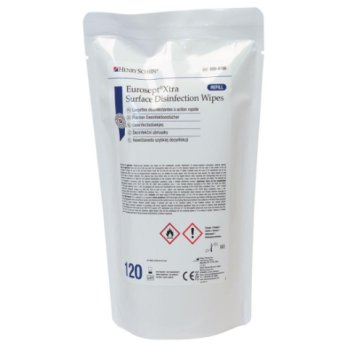 HS-EuroSept Xtra Surface Dezinfekční ubrousky s alkoholem doplňkové balení, velikost XS (13 x 20 cm) 120 ks