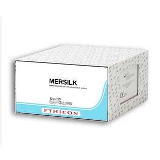 Ethicon Mersilk 3/0 45cm igła 22mm 1/2 koła konwencjonalnie tnąca 36szt/opak. W577H szew niewchłanialny