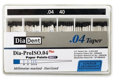 Papírové čepy DiaDent 4% 040