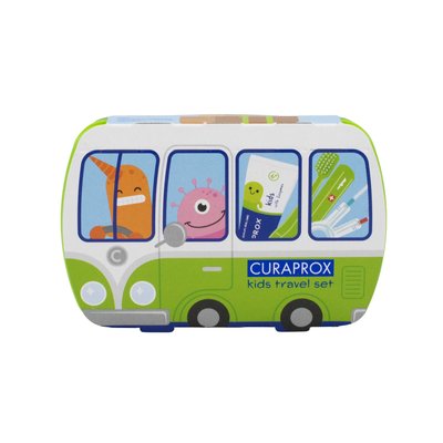 Curaprox Travel Set Kids cestovní sada pro děti - zelená