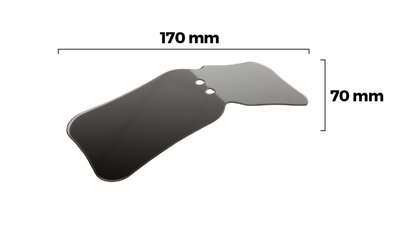 Lusterko fotograficzne stalowe 1 szt. Falcon - językowe górne/dolne - REF DD.468.050