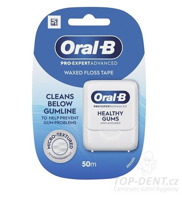 Oral-B Pro-Expert Healthy Gums zubní voskovaná páska (bez příchuti), 50m