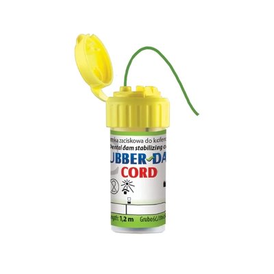 Koferdam gumki zaciskowe Rubber-dam Cord lateksowe średnie 1,2/ dł. 1,2m