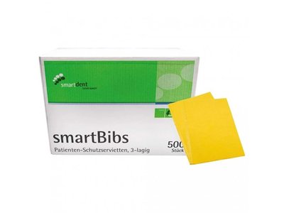 SmartBibs - ochranné roušky pacienta, 500ks, 3-vrstvé, žluté