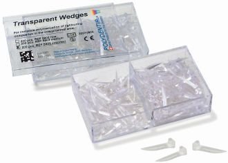 Transparent Wedges - klínky, 200ks střední