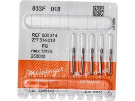 Diamanten 833 - Packung 5 Stück grün grob, FG, Figur 277 Ei, 2,8 mm, ISO 014