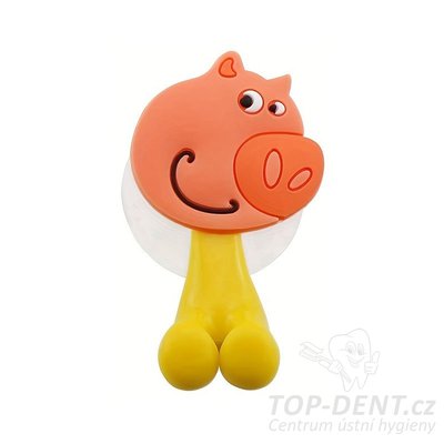 Držák na zubní kartáček - prasátko, 1 ks