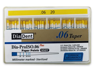 DiaDent .06 - Papírové čepy, vel. 020