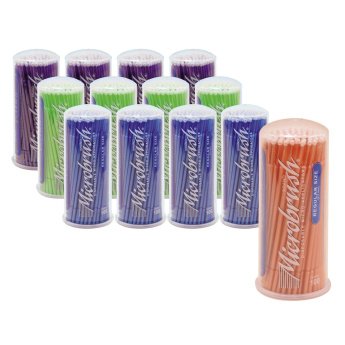Microbrush aplikátory jemné žluto/růžové 2x200ks