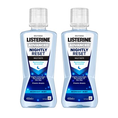 Listerine Advanced Nightly Reset ústní voda 2x400 ml