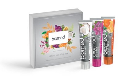 Biomed dámská dárková sada zubních past 3x100 g