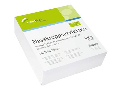 Ubrousky Smart 34x38cm, bílé, jednovrstvé, 1000ks 88200