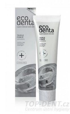 Ecodenta Triple Force zubní pasta s trojitým účinkem, 100ml