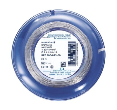 Drut Remanium miękki okrągły 10 0,25mm/80m