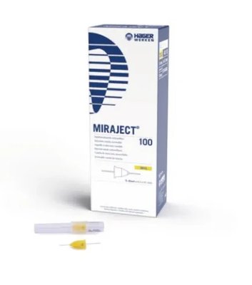 Miraject karpulové jehly 100ks, 0,3x10mm, 40/10, G30 žluté